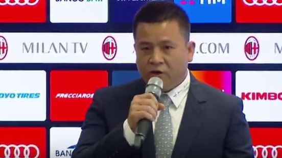 Yonghong Li: Abbiamo grande responsabilità. E lancia suo primo ‘Forza Milan’