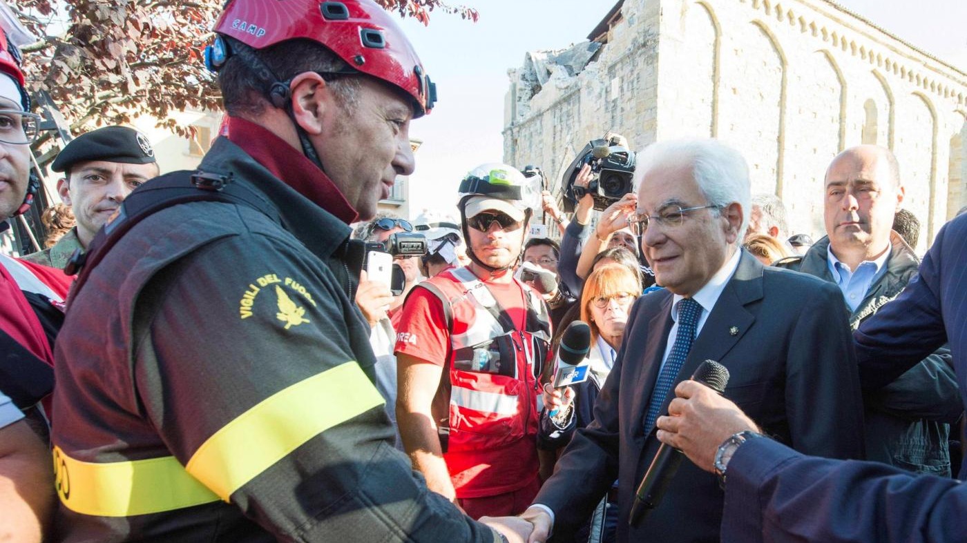 Sisma, Mattarella ad Amatrice: Ricostruzione è nostra priorità