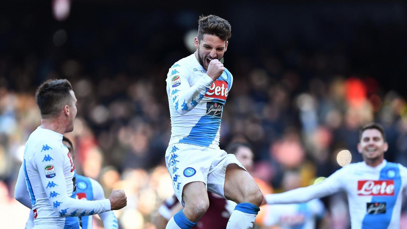Arriva il ciclone Mertens: il Napoli sconfigge il Toro 5-3