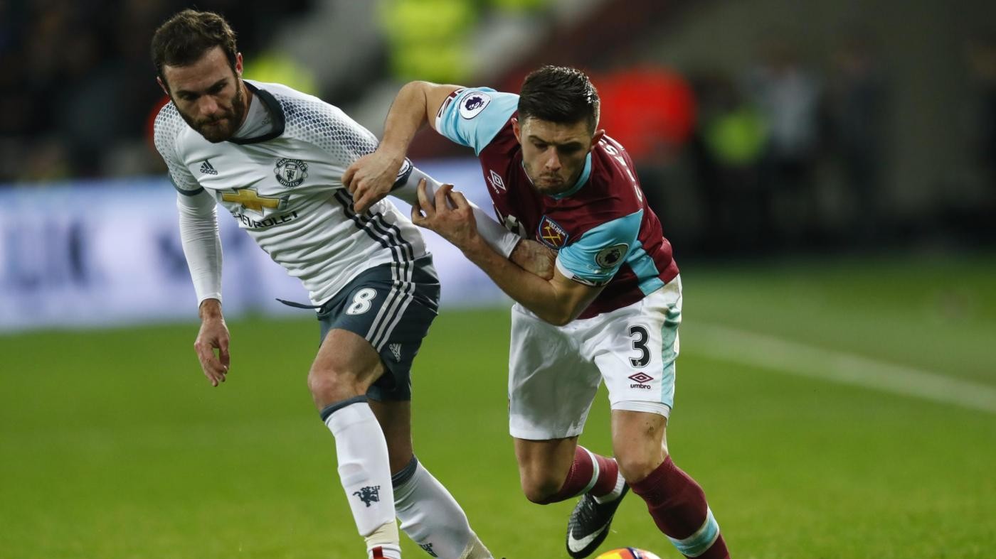 Il Manchester United supera il West Ham: a segno Mata e Ibra