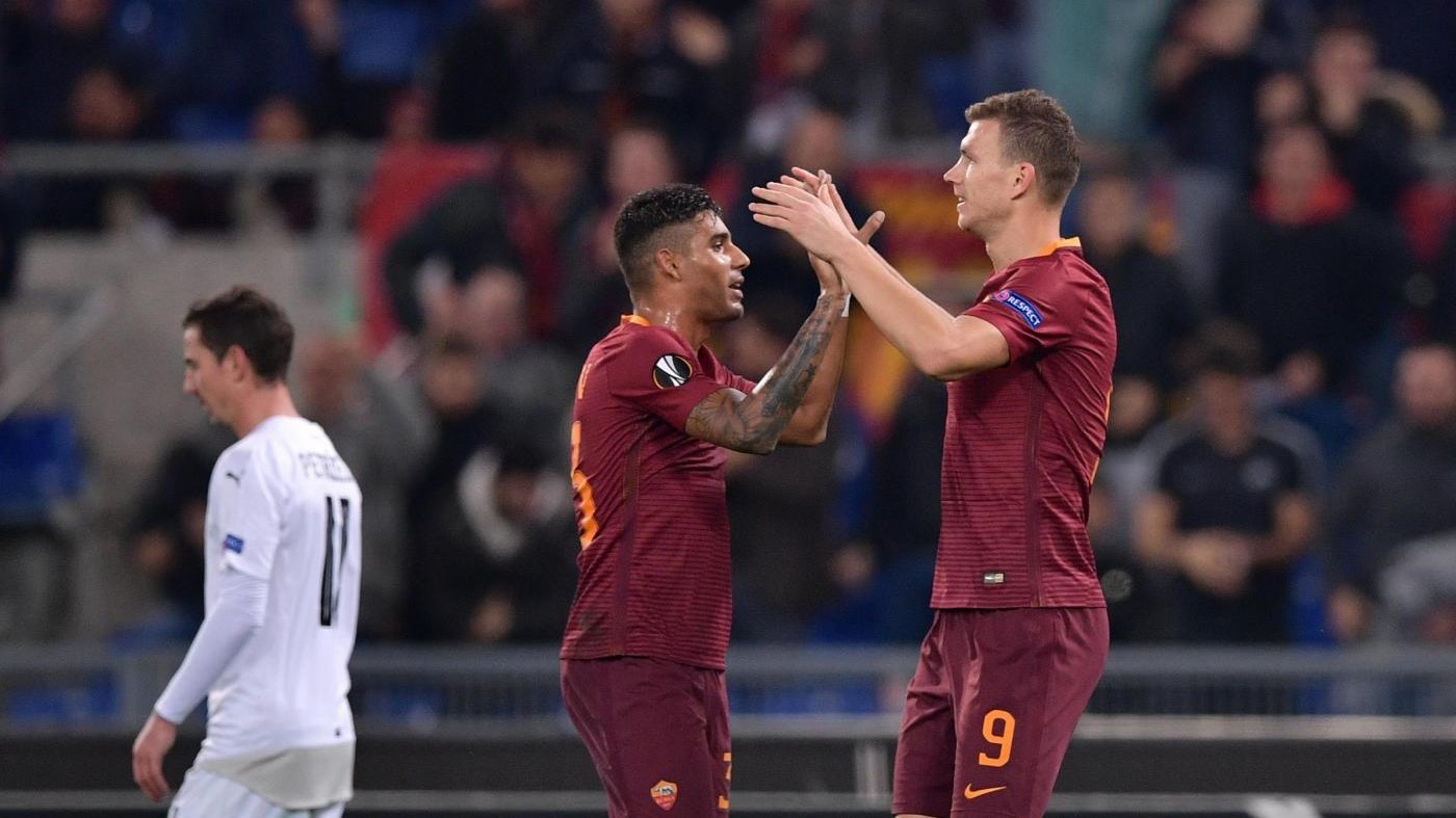 Europa League, Roma-Plzen 4-1, Bilbao-Sassuolo 3-2