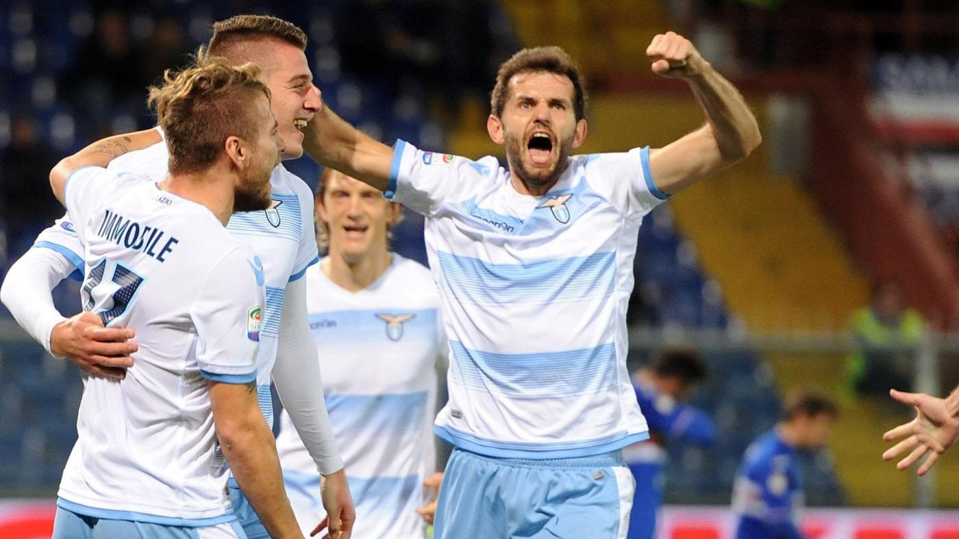 Serie A, Lazio riscatta il derby: 2-1 alla Samp