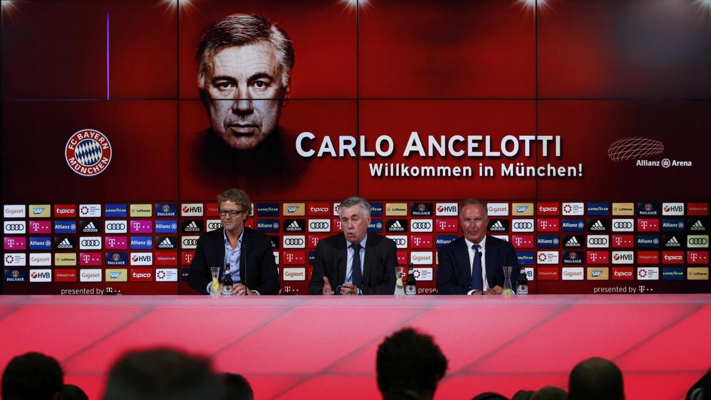 FOTO Il Bayern presenta il nuovo ct Carlo Ancelotti
