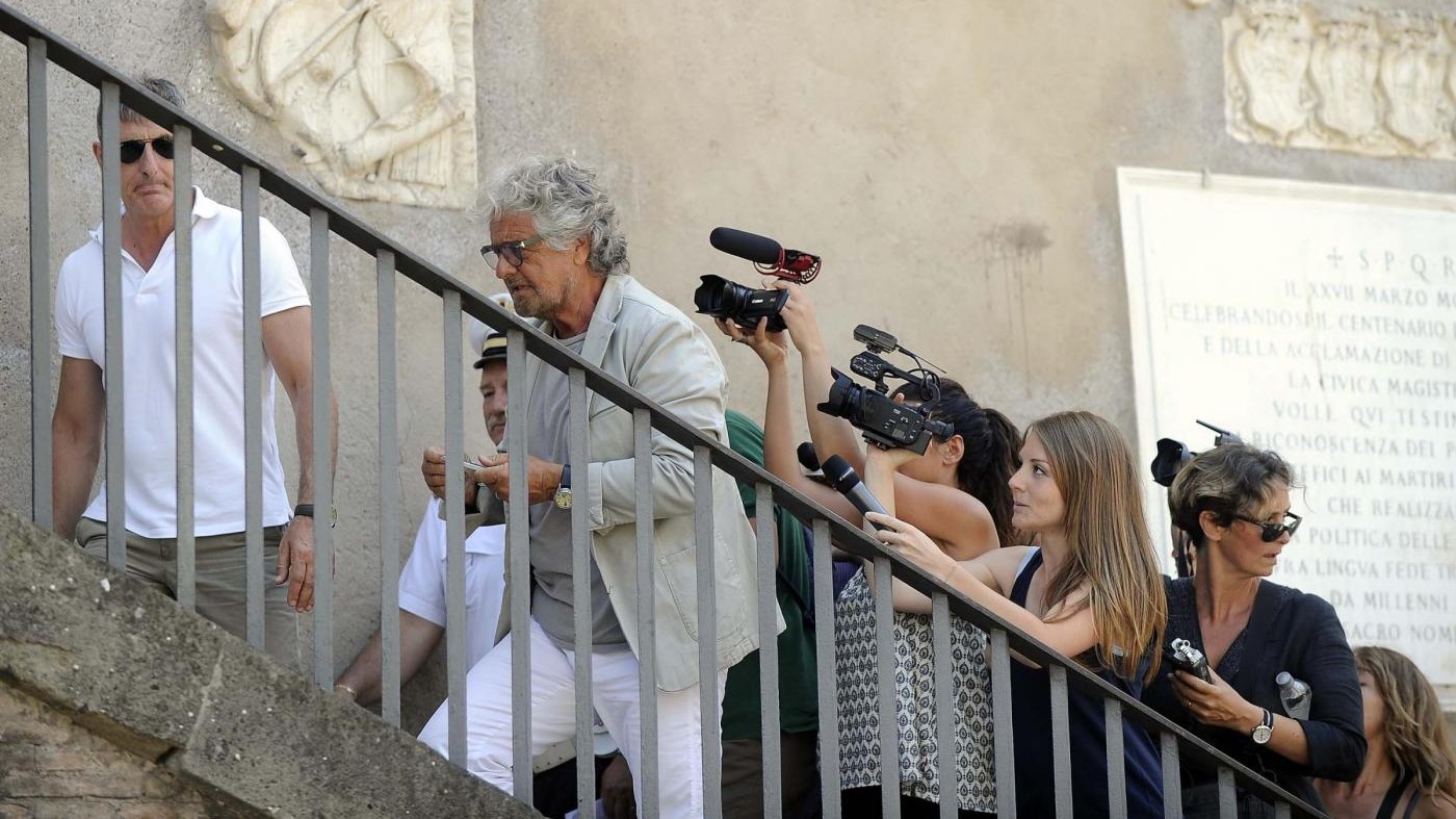 FOTO – Beppe Grillo in Campidoglio