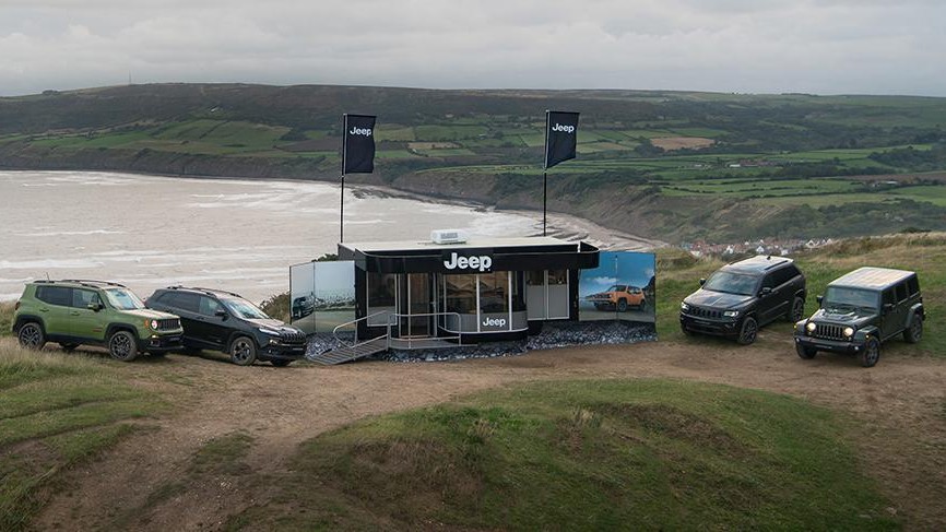 Jeep apre in Uk il primo punto vendita raggiungibile solo in 4×4