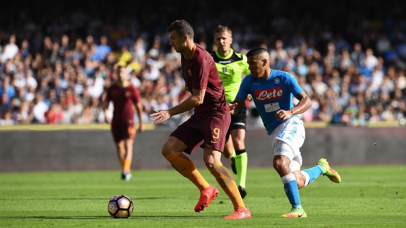 Napoli perde contro Roma, Salah e Dzeko firmano 1-3/ LIVE