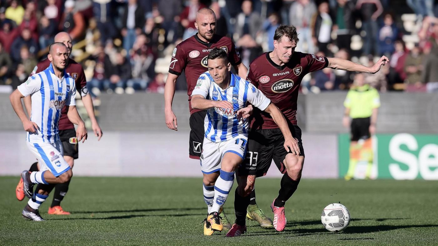 Pareggio 2-2 fra Salernitana e Pescara