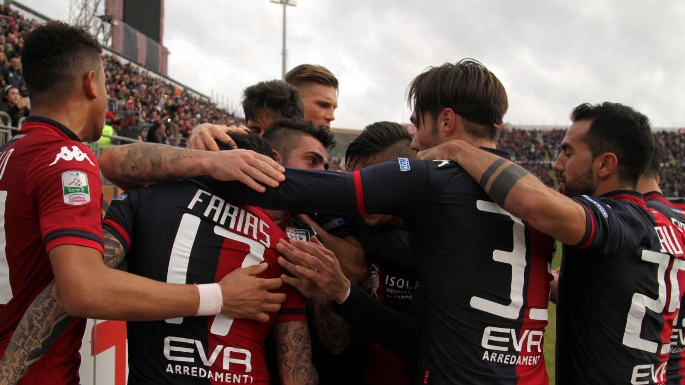 Cagliari sconfigge di misura l’Entella: gol di Farias