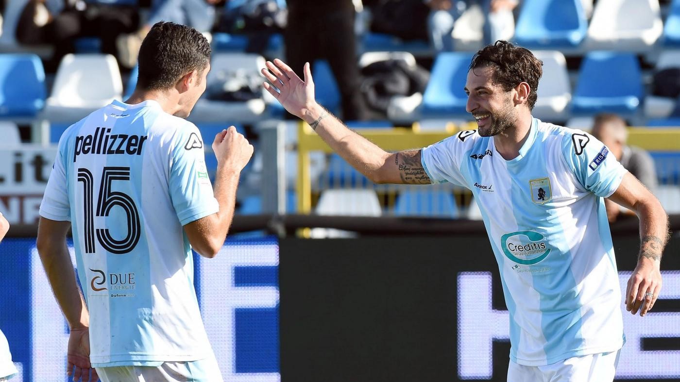 Serie B: Virtus Entella-Benevento 3-2