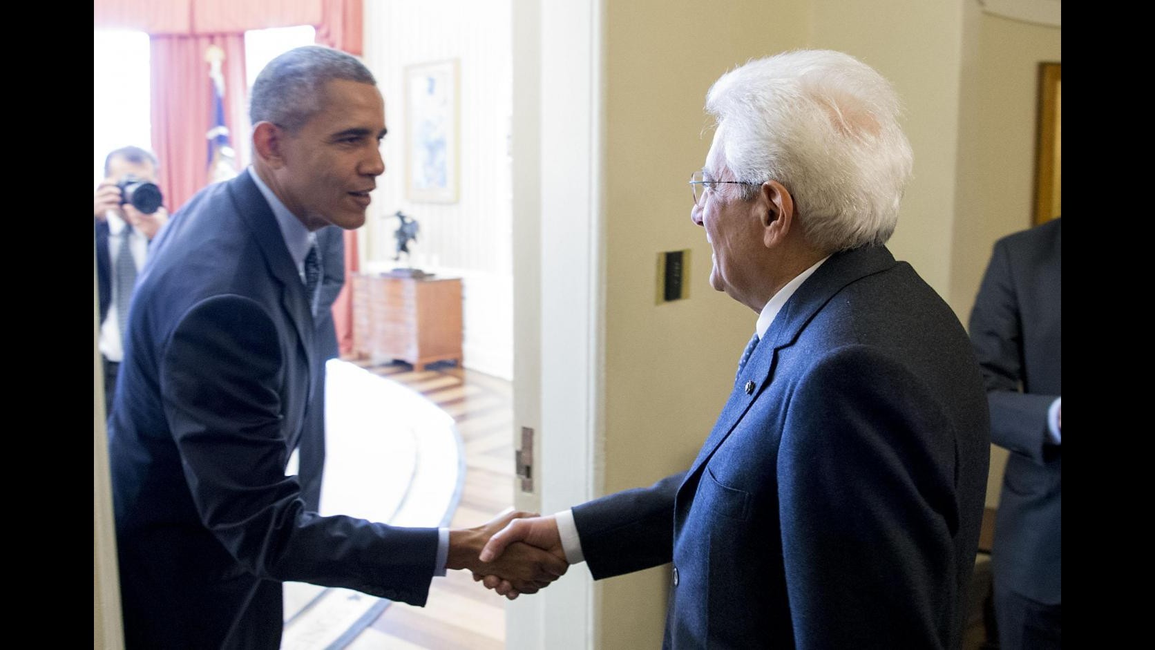 Obama riceve Mattarella alla Casa Bianca