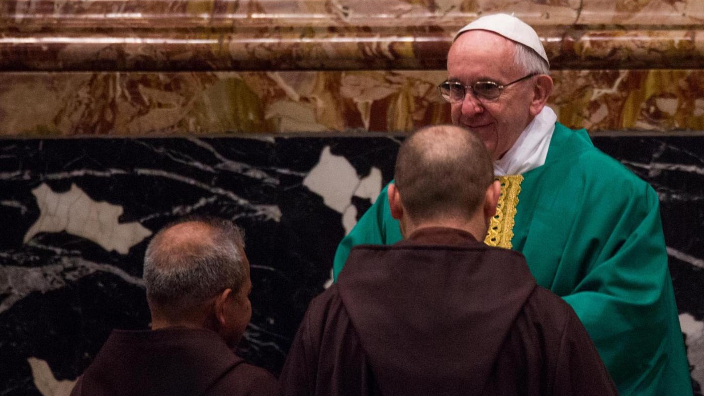 Papa Francesco celebra Santa Messa per i Frati Cappuccini