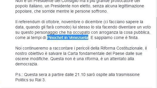 Di Maio dà del Pinochet a Renzi ma confonde Cile con Venezuela