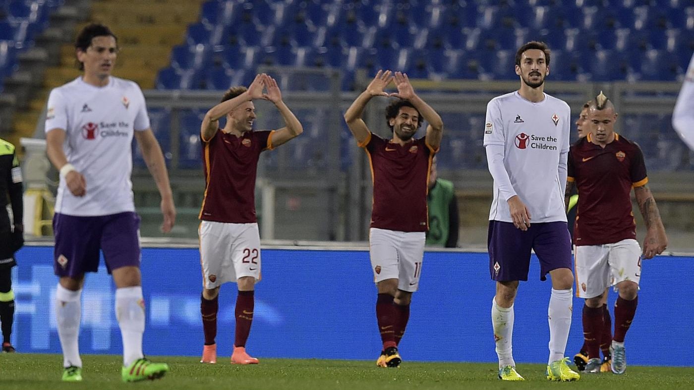 Poker della Roma contro la Fiorentina