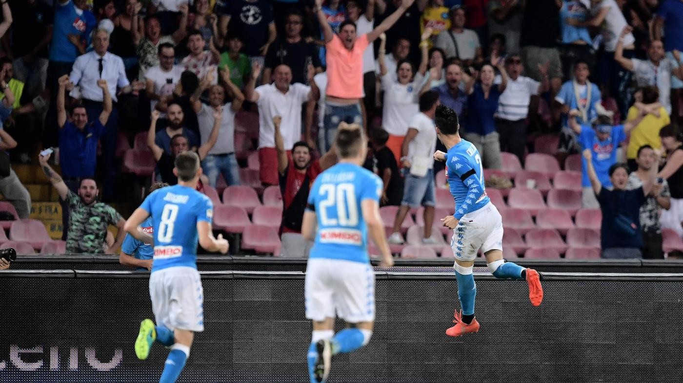 Napoli vola con Milik-Callejon: Milan travolto 4-2