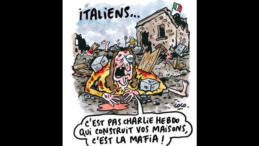Terremoto, Charlie Hebdo fa satira sui morti: è polemica