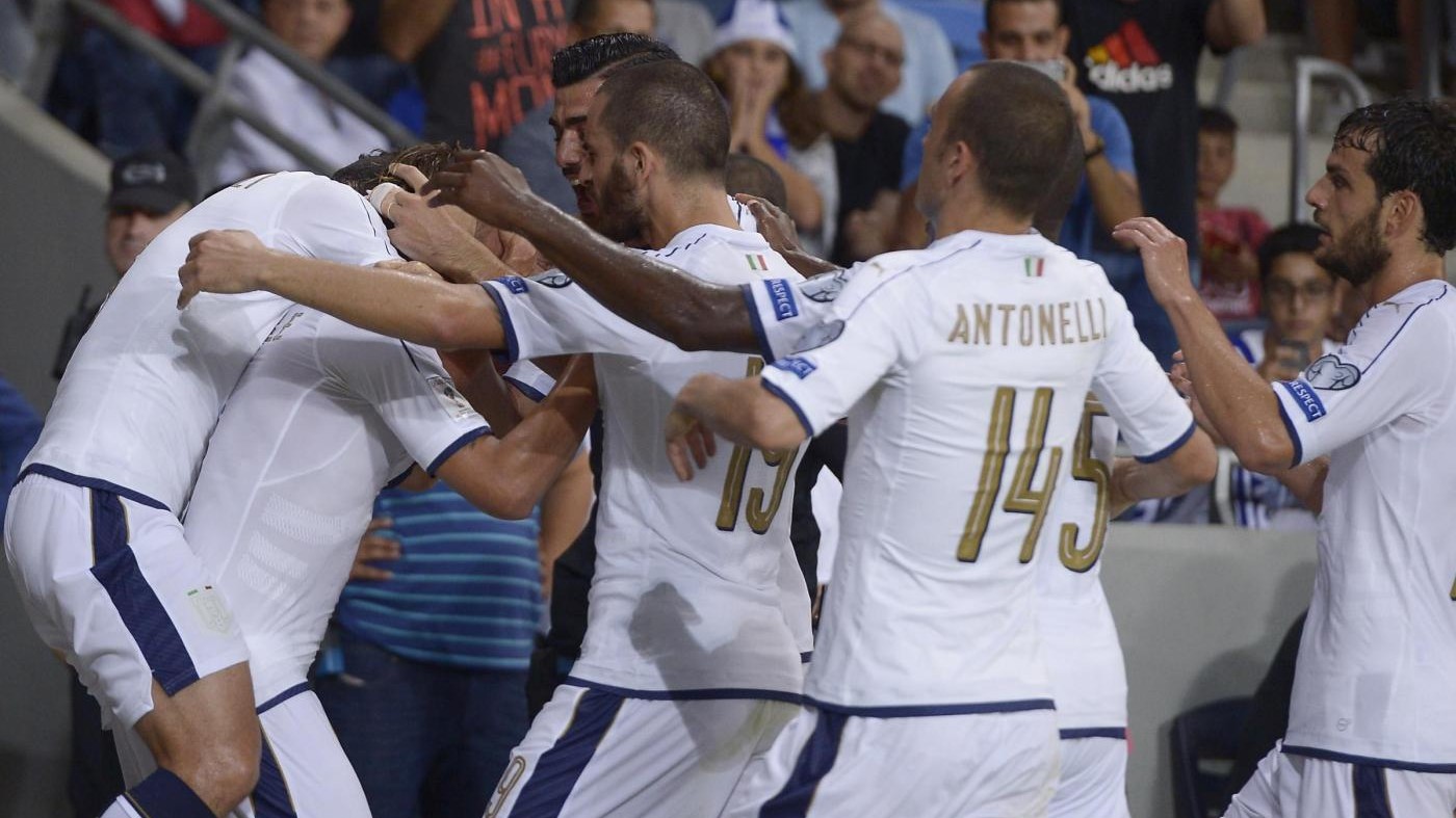 Italia soffre ma vince: Israele ko 3-1, prima gioia per Ventura