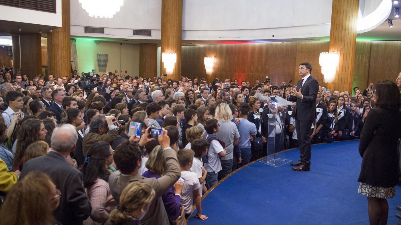 Rio 2016, Renzi incontra comunità italiana a San Paolo