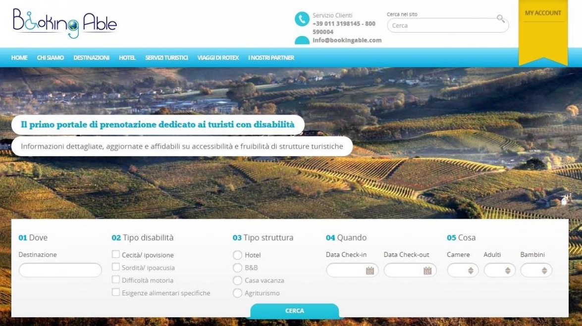 Arriva BookingAble, il primo portale per turisti con disabilità Arriva BookingAble, il primo portale per turisti con disabilità