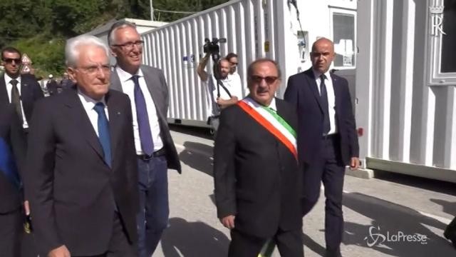 Mattarella visita le zone colpite dal sisma