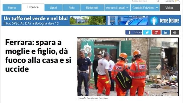 Ferrara, stermina la famiglia poi si toglie la vita