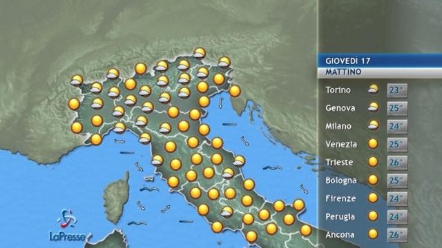 Caldo su tutta la Penisola, nubi sulle Albi: il meteo del 17 agosto