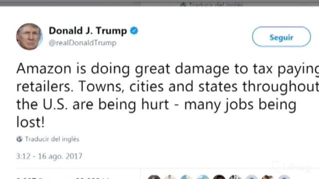 VIDEO Trump accusa Amazon di danneggiare le aziende Usa