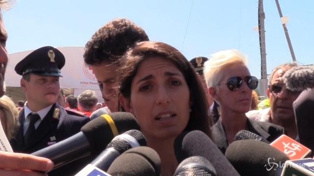 Virginia Raggi ad Amatrice: “Momento di dolore per tutto il Paese”