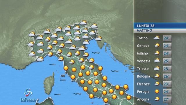 Meteo 28 agosto