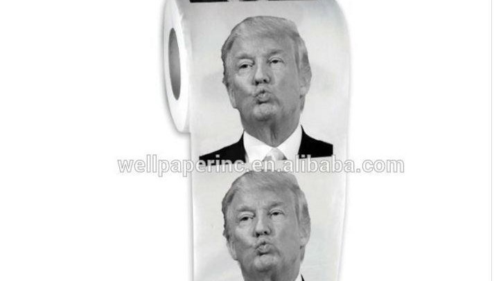 ‘Dump with Trump’: ecco la carta igienica con il volto del magnate