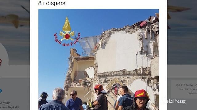 Palazzina crollata a Torre Annunziata