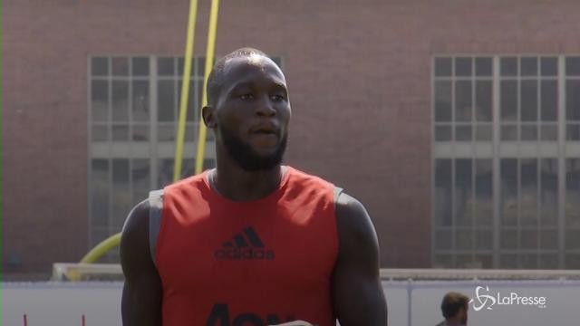 Ecco Lukaku che si allena con il Manchester United