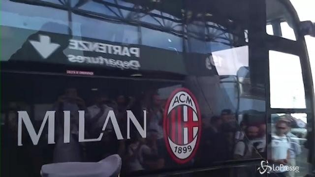 Il Milan parte per la tournee cinese