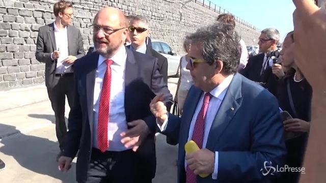 Martin Schulz in visita a Catania