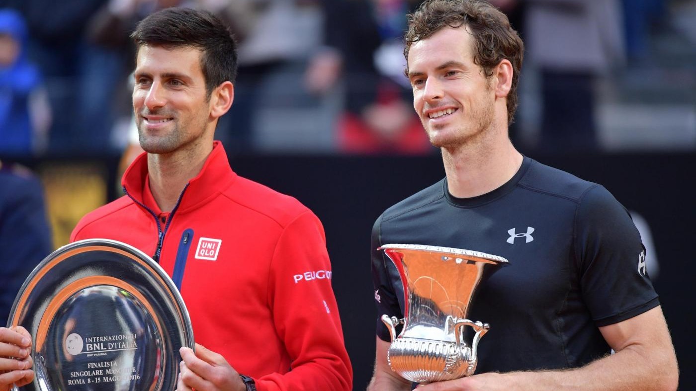 Tennis, ranking Atp: Djokovic leader, Murray sale al 2° posto