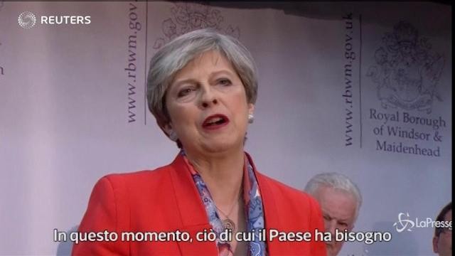 VIDEO Elezioni Uk: May, Il Paese ha bisogno di stabilità