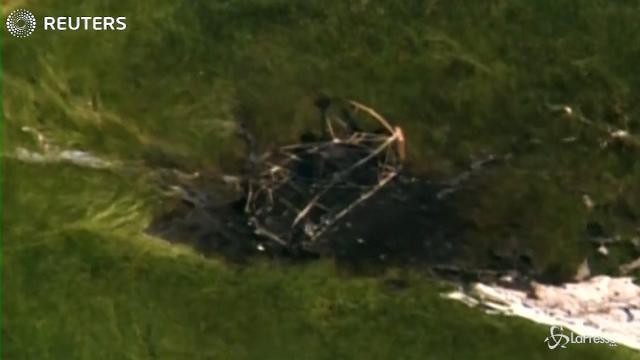 Usa: dirigibile prende fuoco e precipita
