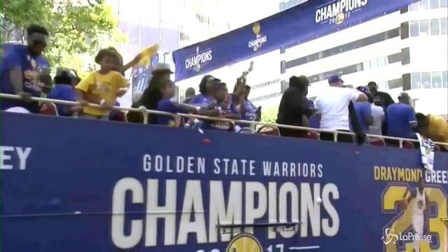 Golden State festeggia il titolo Nba