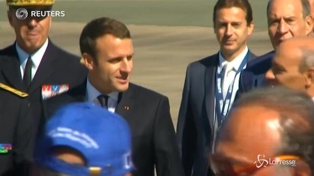 Macron all’inaugurazione dell’Air Show di Parigi