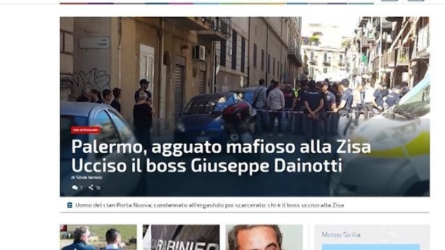 Palermo, ucciso il boss Giuseppe Dainotti