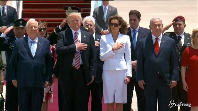 L’arrivo di Donald Trump in Israele