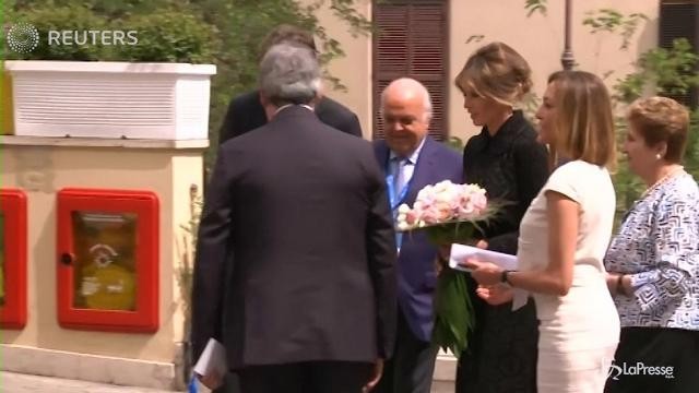 Melania Trump in visita al Bambin Gesù di Roma