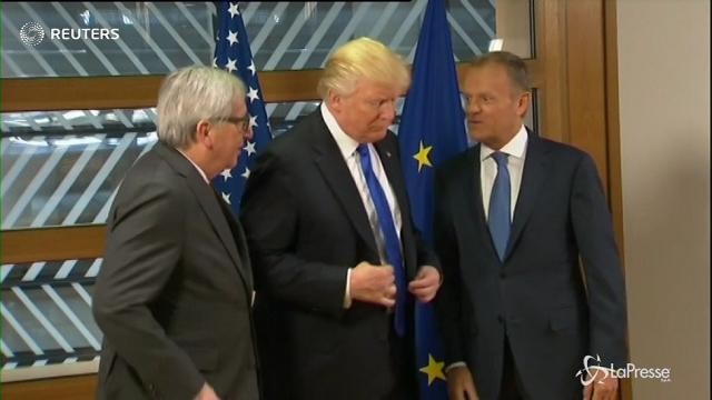 Trump a Bruxelles: ad accoglierlo Tusk e Junker