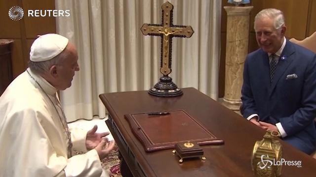 Papa Francesco incontra Carlo e Camilla