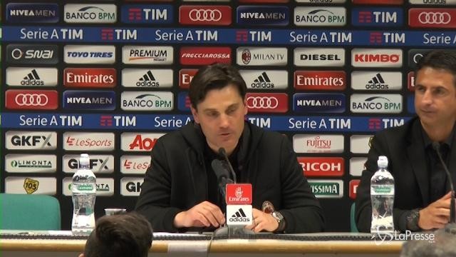 Montella: “Domenica positiva, il derby sarà una partita molto difficile”