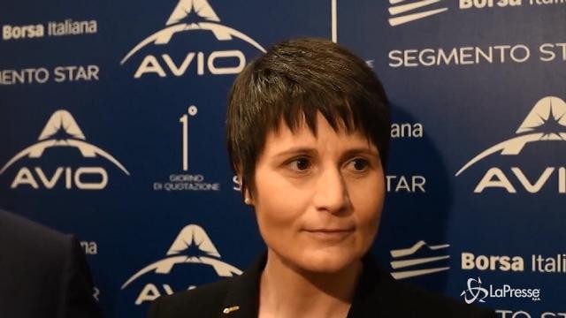 VIDEO Cristoforetti madrina per il debutto in Borsa di Avio