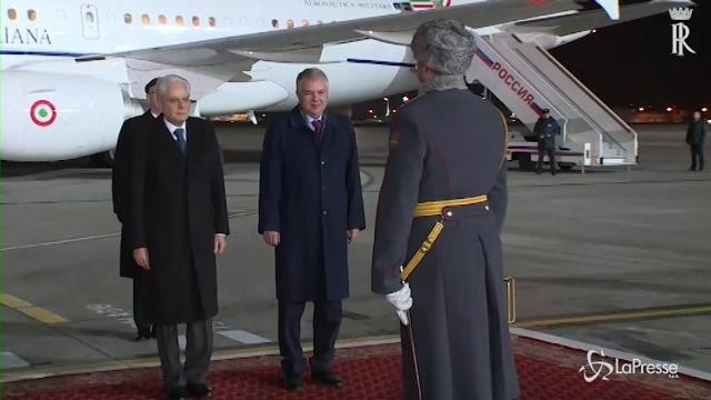 VIDEO Russia, l’arrivo del presidente Mattarella a Mosca