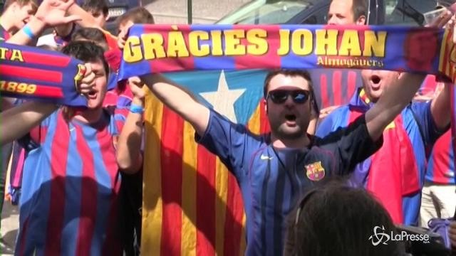 VIDEO I tifosi del Barcellona invadono Torino
