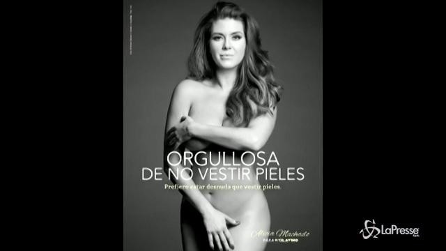 VIDEO L’ex Miss Universo Alicia Machado si spoglia per la PETA