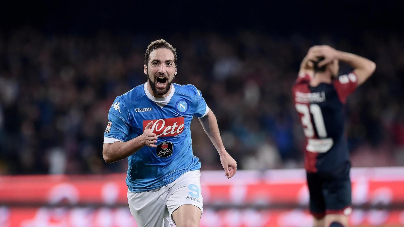 Doppietta Higuain e il Napoli va: il Genoa va ko 3-1