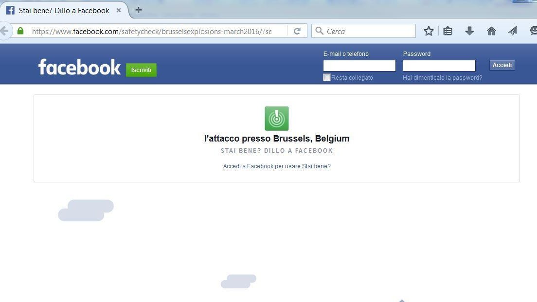 Bruxelles, Facebook attiva ‘Safety check’ come dopo attacchi Parigi